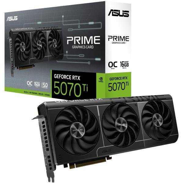 ASUS PRIME GeForce RTX 5070 Ti 16GB GDDR7 OC Edition - Graphics Card