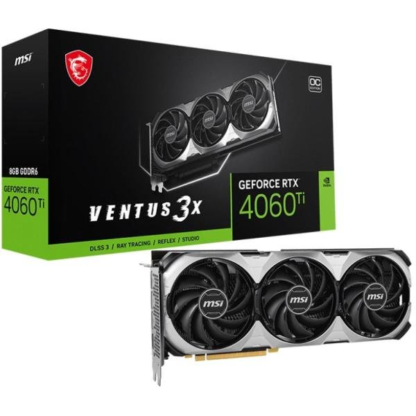 MSI GeForce 16GB OC GDDR6 RTX 4060ti VENTUS 3X BLACK