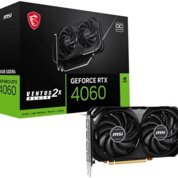 MSI GeForce 8GB OC GDDR6 RTX 4060 VENTUS 2X BLACK