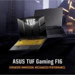 ASUS TUF Gaming Laptop F16 FX607VU Intel® Core™ 7 Processor 240H 5.2GHz, NVIDIA® GeForce RTX™ 4050 6GB GDDR6 (194 AI TOPs), 16GB DDR5, 16" FHD+ IPS 144Hz