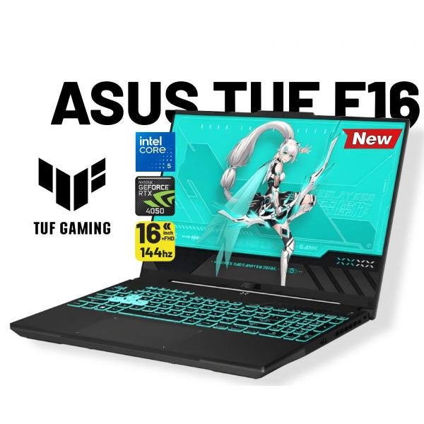 ASUS TUF Gaming Laptop F16 FX607VU Intel® Core™ 7 Processor 240H 5.2GHz, NVIDIA® GeForce RTX™ 4050 6GB GDDR6 (194 AI TOPs), 16GB DDR5, 16" FHD+ IPS 144Hz